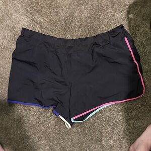 Ideology Women's Black Athletic Shorts with Colorful Trim